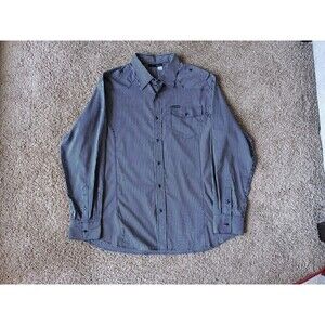 Rocawear Shirt Mens XXL Black Striped Long Sleeve Baggy Y2K Hip Hop